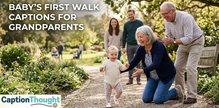 Baby’s First Walk Captions for Grandparents