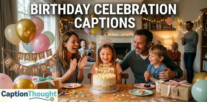 Birthday Celebration Captions 
