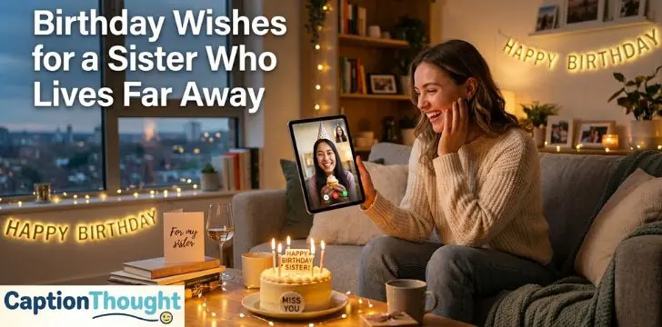 Birthday Wishes for a Sister Who Lives Far Away