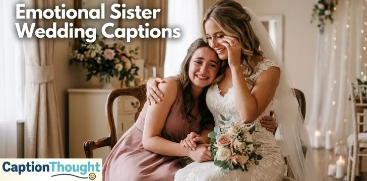 Emotional Sister Wedding Captions