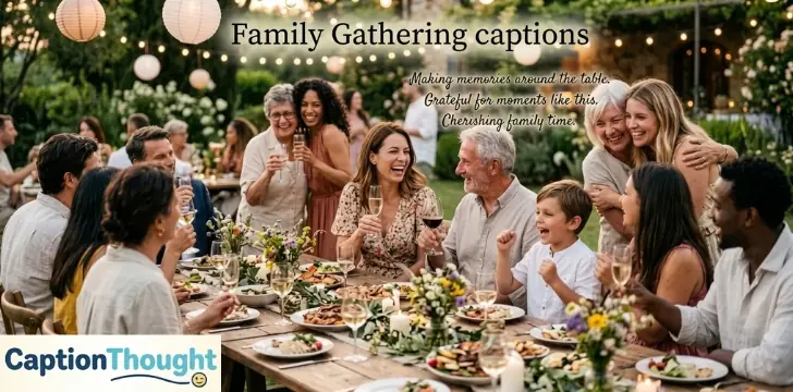 Family Gathering Captions