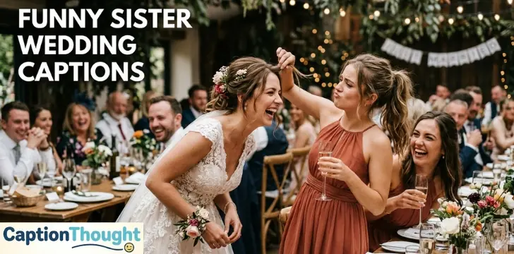Funny Sister Wedding Captions