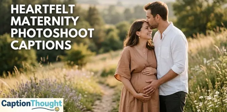 Heartfelt Maternity Photoshoot Captions
