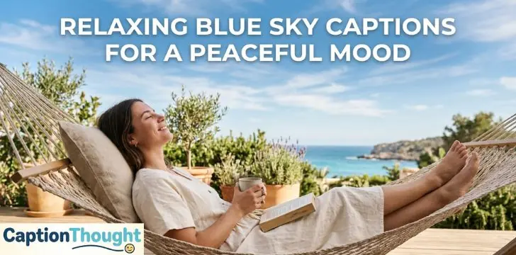 Relaxing Blue Sky Captions for a Peaceful Mood