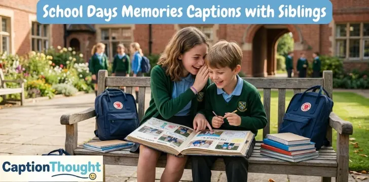 School Days Memories Captions with Siblings