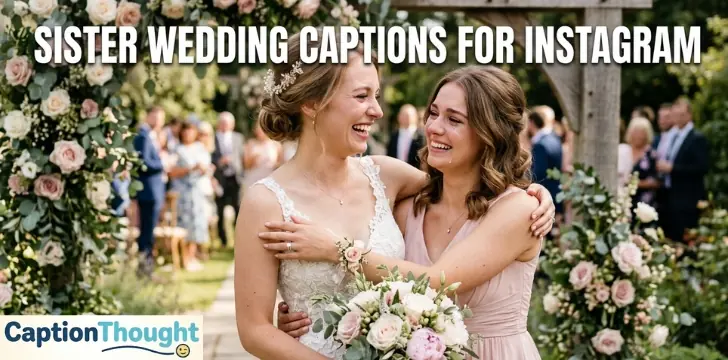 Sister Wedding Captions for Instagram