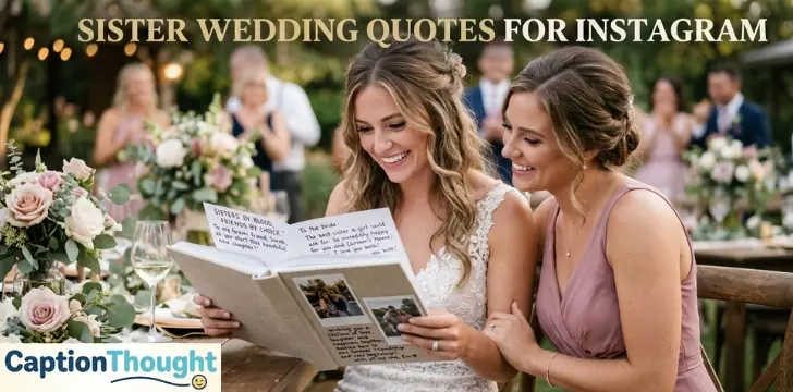 Sister Wedding Quotes for Instagram