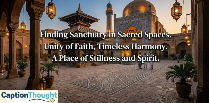 Spiritual and Sacred Temple Captions