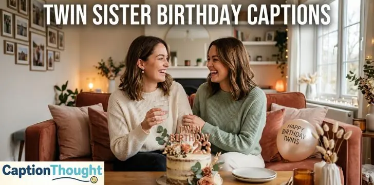 Twin Sister Birthday Captions 
